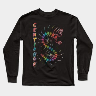 RAINBOW Centipede with Spray Paint Long Sleeve T-Shirt